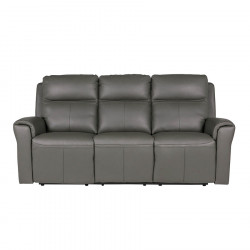 Regent 3 Seater Electric Recliner Leather Ash